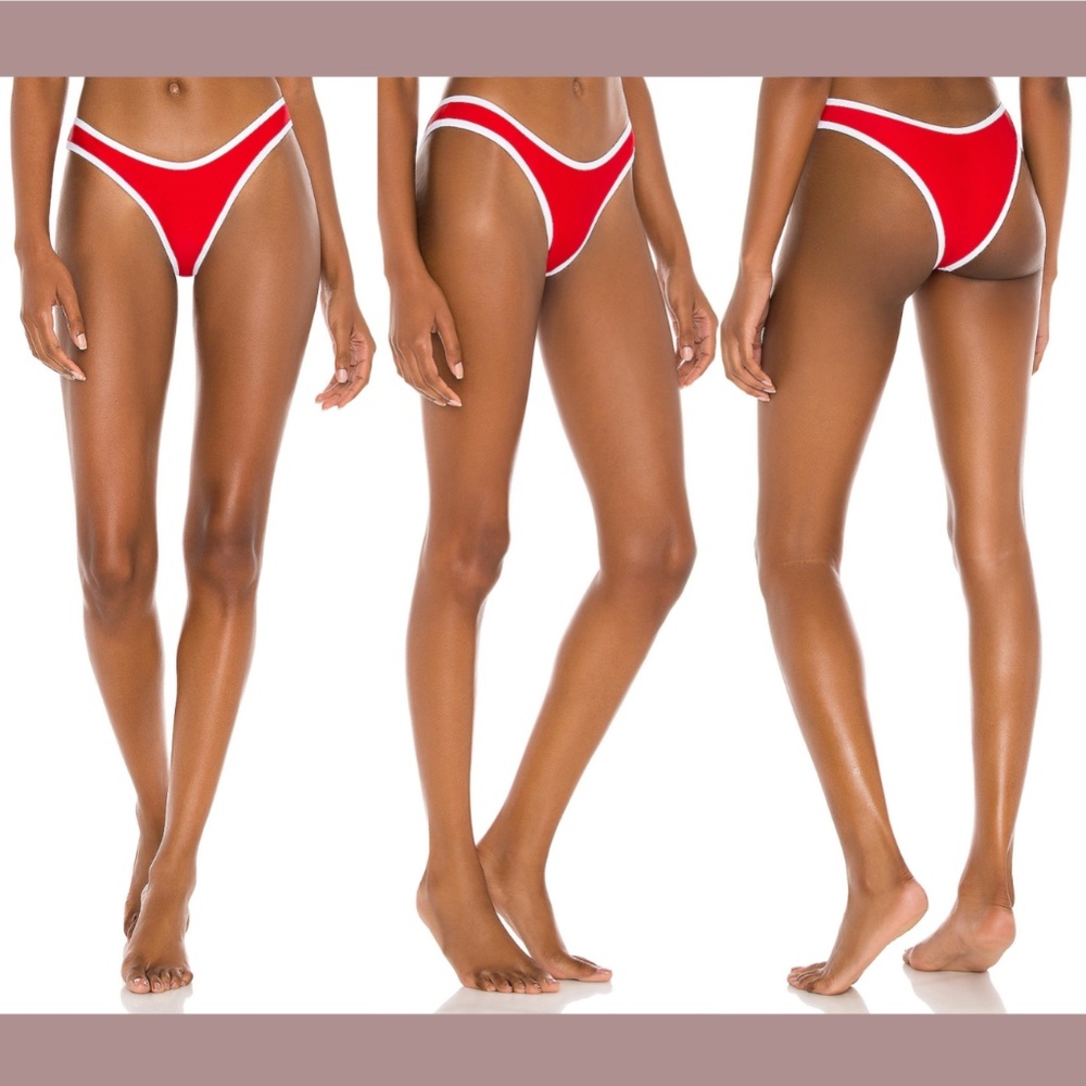 NEW Lovers‎ & Friends [ Small ] Kitzia Bikini Bottom in Red White